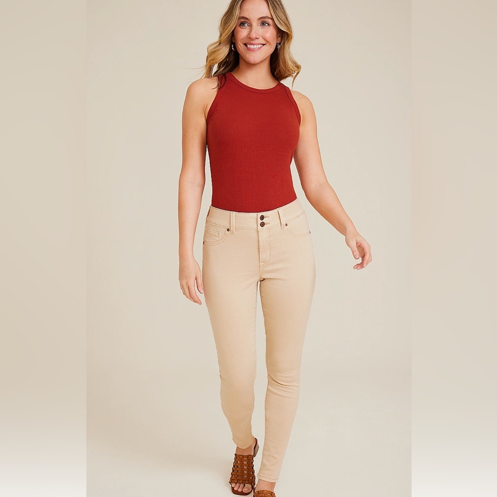 Maurice’s Size Large Super Skinny Tan Jeggings